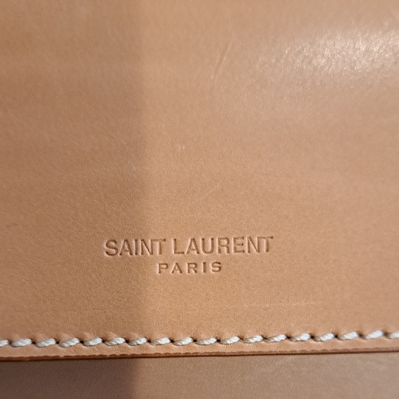 NIB Saint Laurent Camel Leather Strapped Sunglass Case - Picture 7 of 16